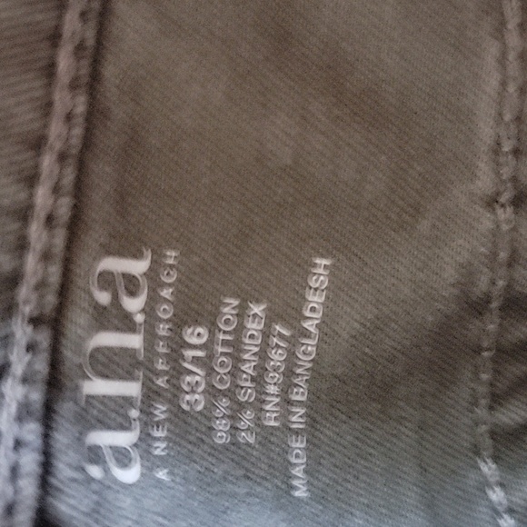 Ana cotton cargo skirt with fringe army green 33/16 button fly - Picture 6 of 8